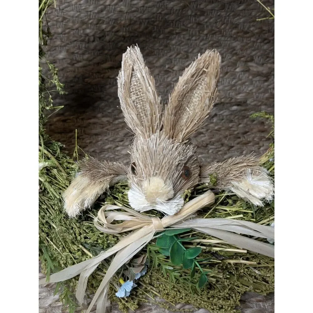 Easter Bunny Green Sage Holiday Wreath Door Decor 19